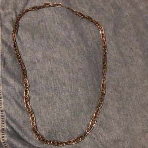 Paperclip necklace and earrings set